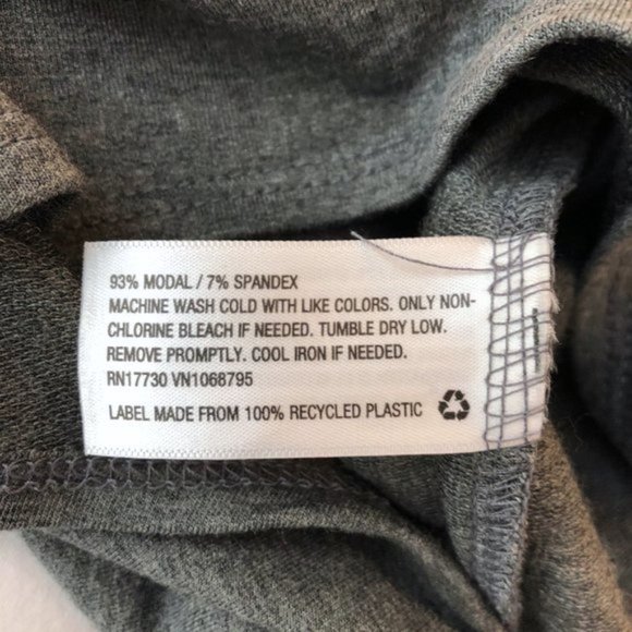 NWT A New Day Soft Side Tie Hem Long Sleeve Top Dark Heather Grey Size Small - Picture 16 of 16